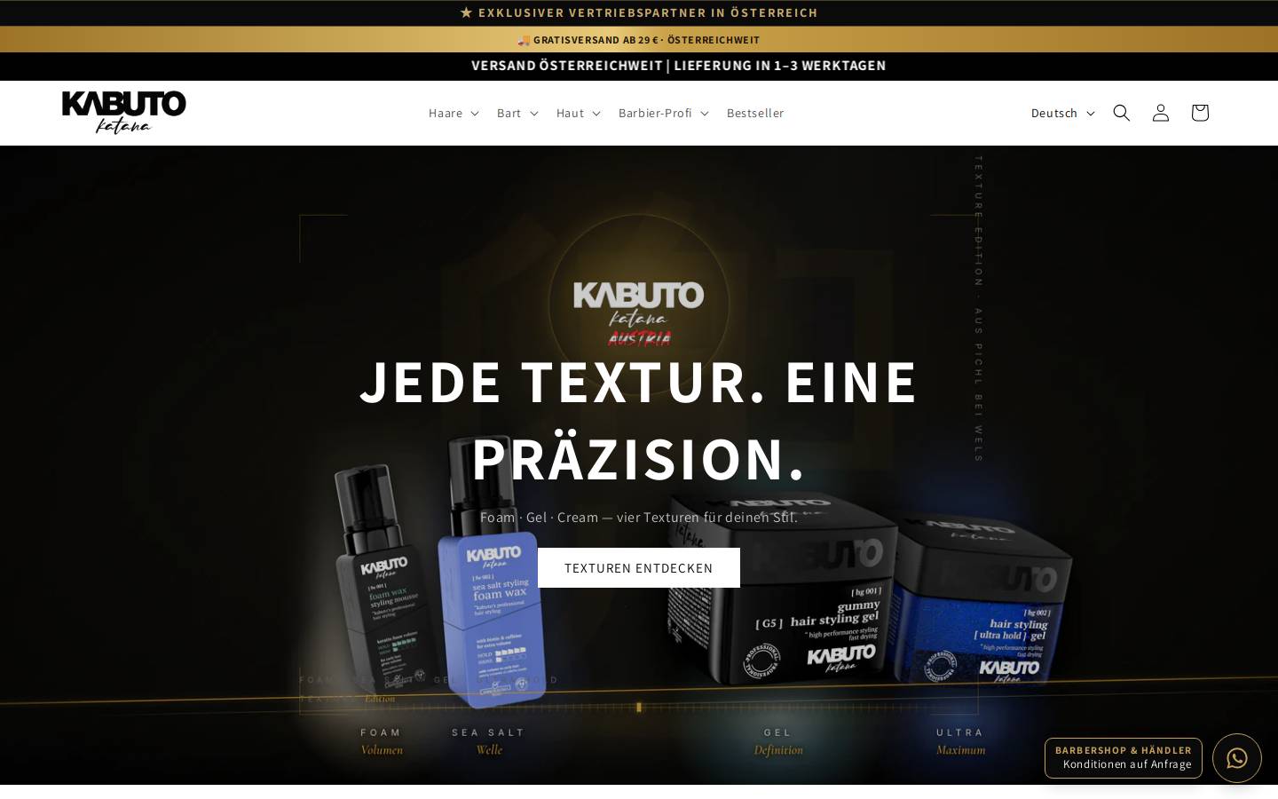 kabuto.at homepage screenshot