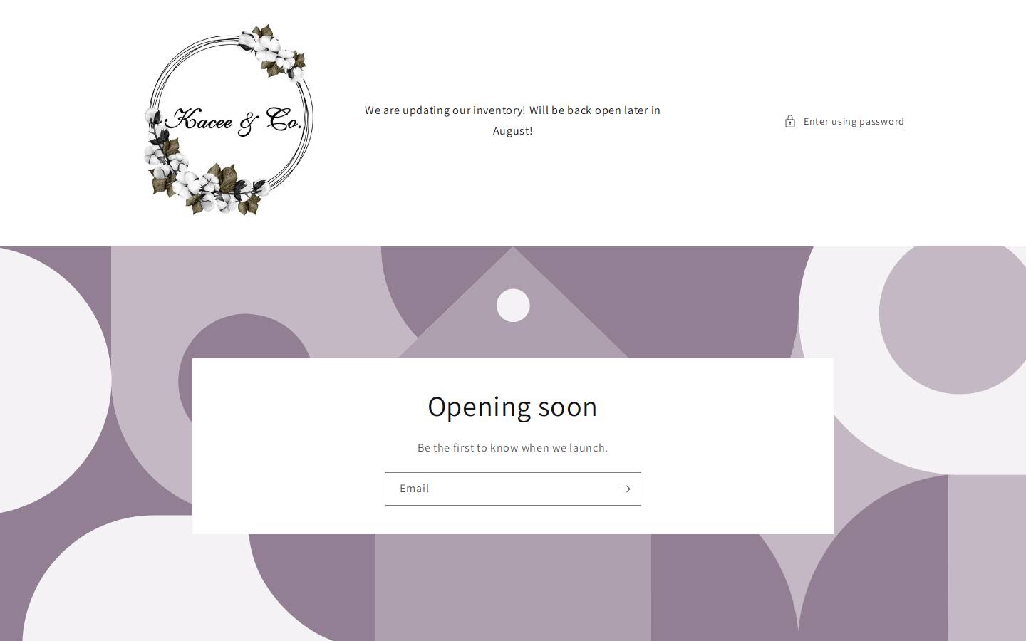 kaceeandco.com homepage screenshot