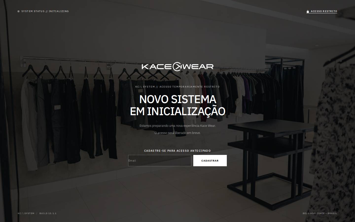 kacewear.com.br homepage screenshot