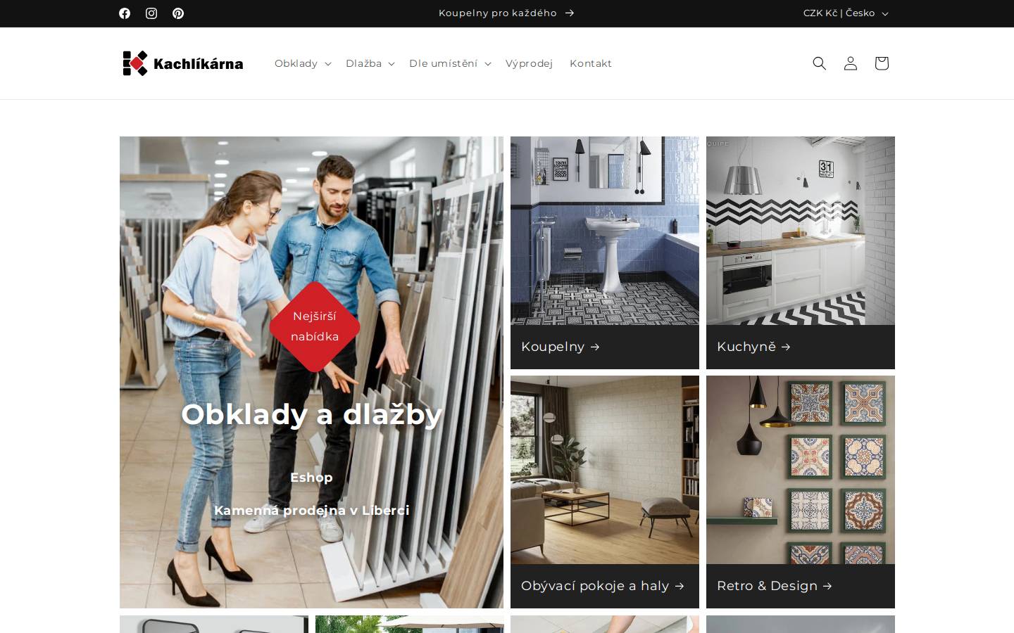 kachlikarna.cz homepage screenshot
