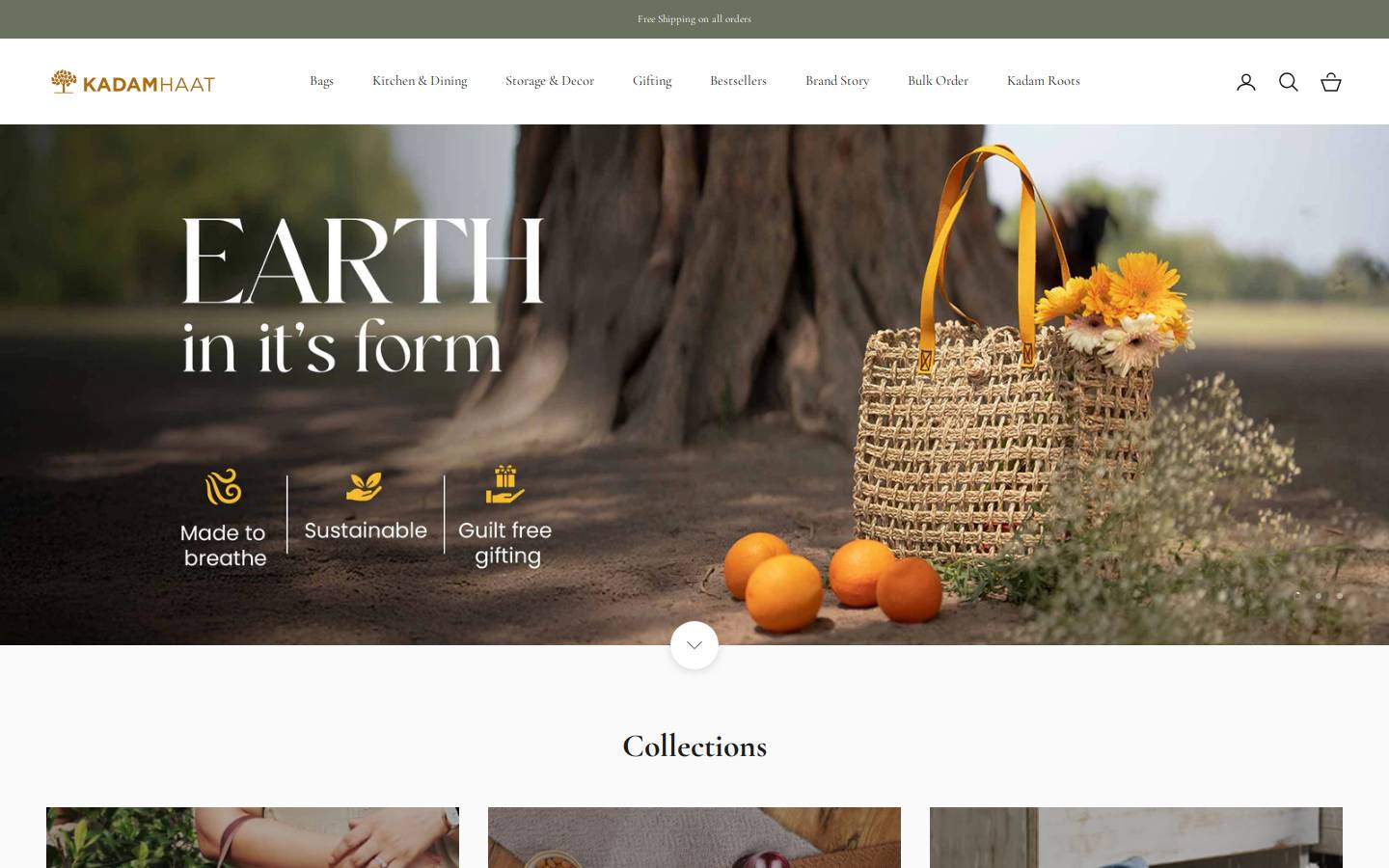 kadamhaat.com homepage screenshot