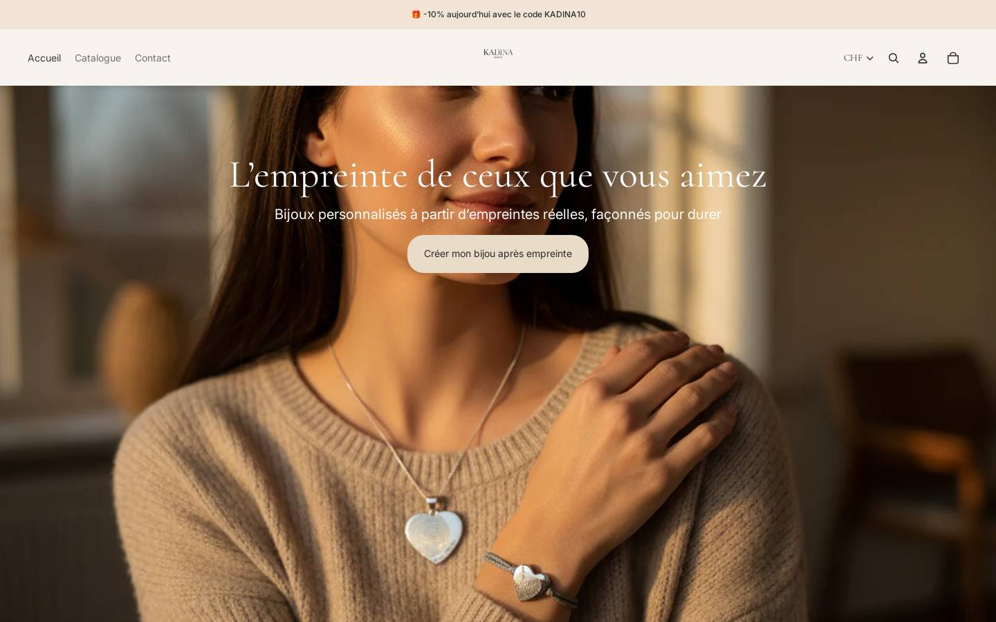 kadina.ch homepage screenshot