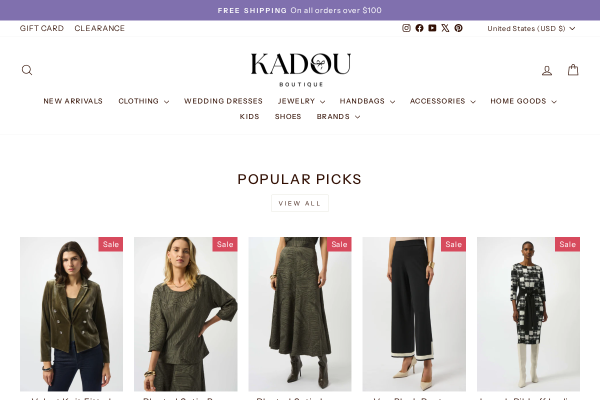 KADOU BOUTIQUE homepage screenshot