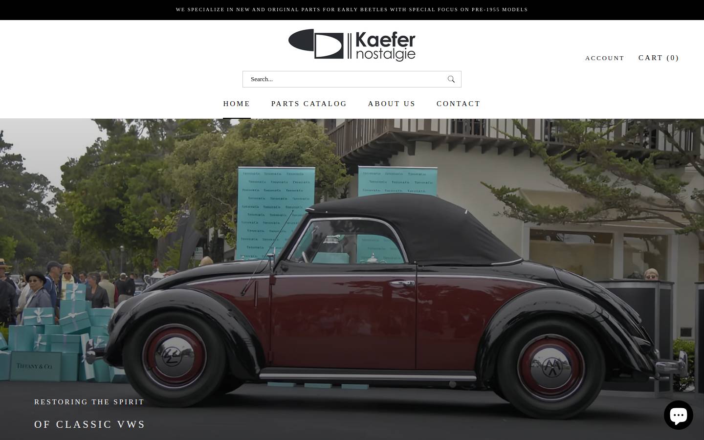 kaefer-nostalgie.com homepage screenshot