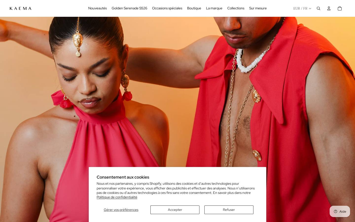 KAEMA homepage screenshot