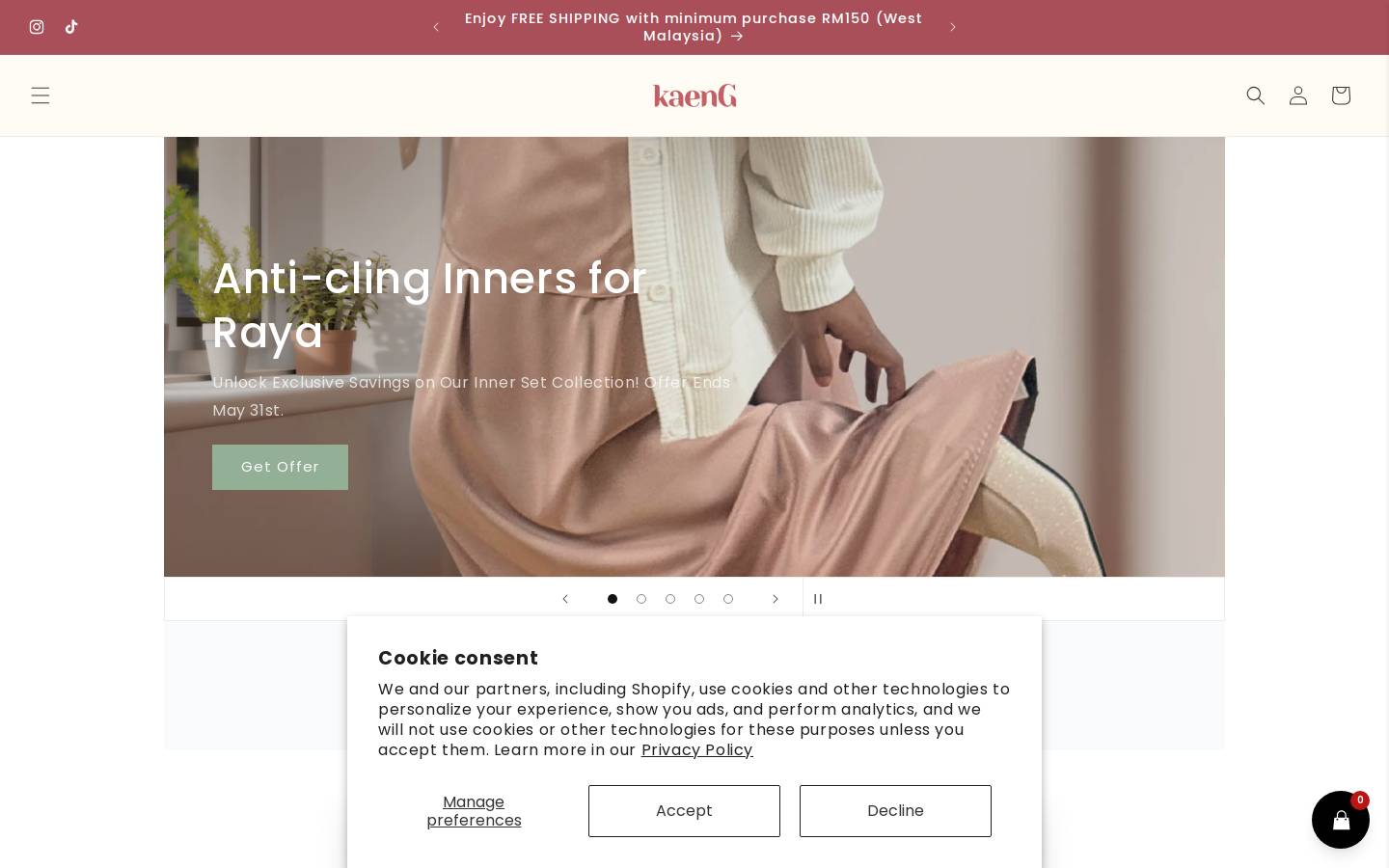 kaengofficial.com homepage screenshot