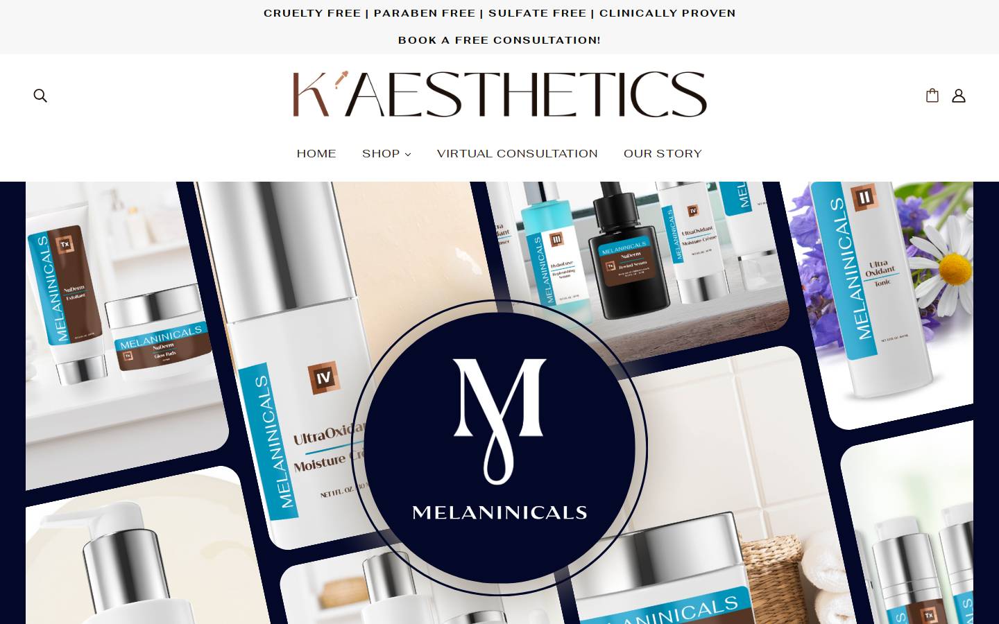 kaestheticsspasuite.com homepage screenshot