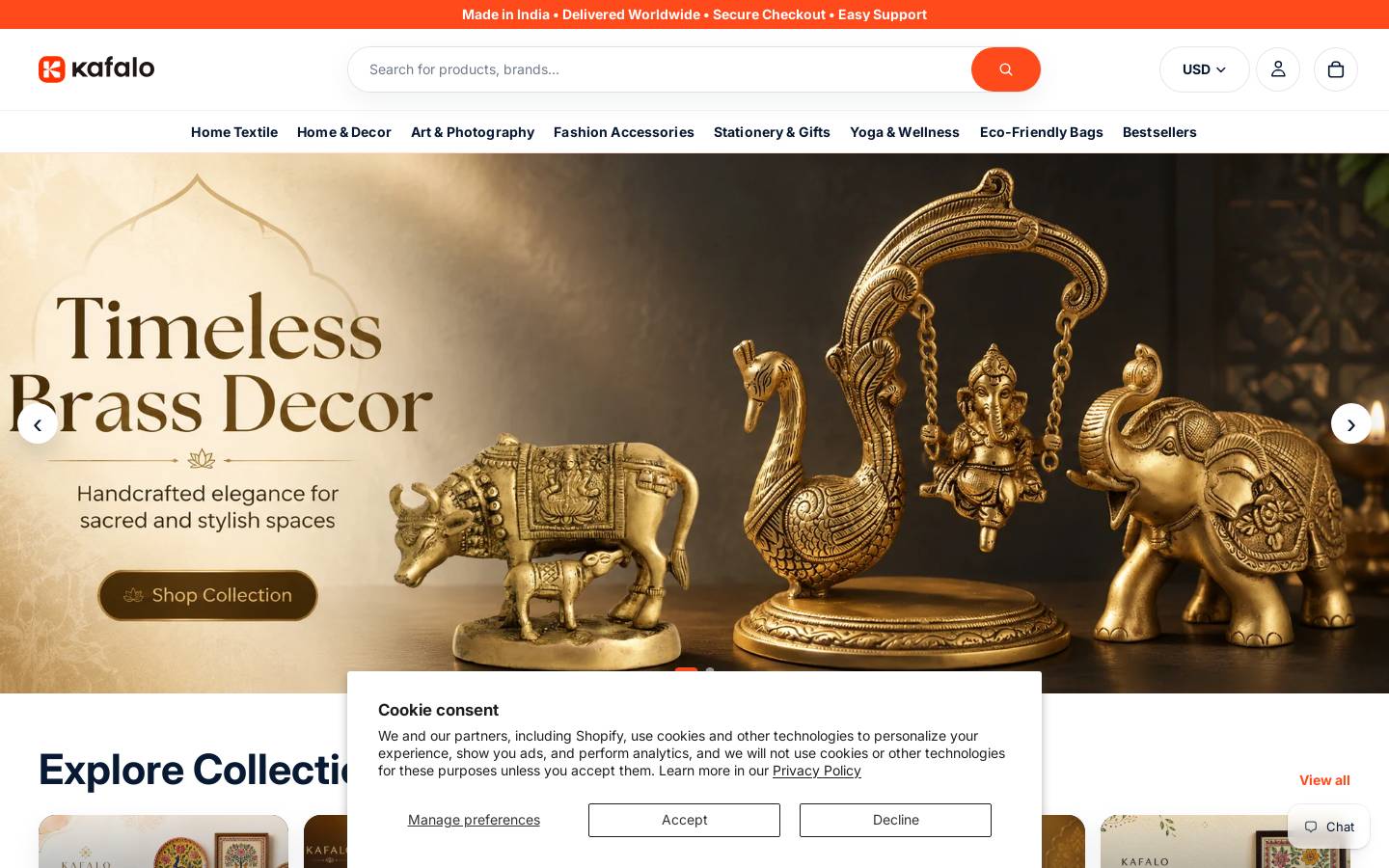 kafalo.com homepage screenshot