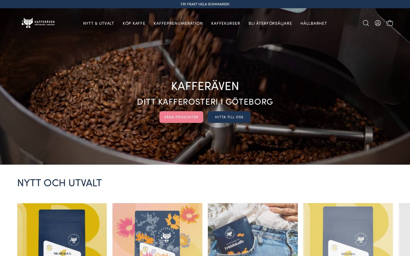 kafferaven.se homepage screenshot