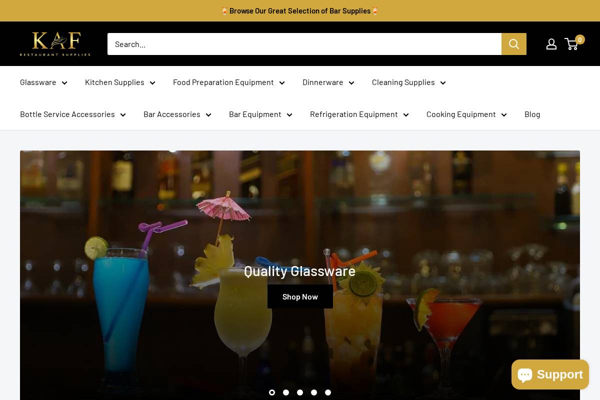 kafsupplies.com homepage screenshot