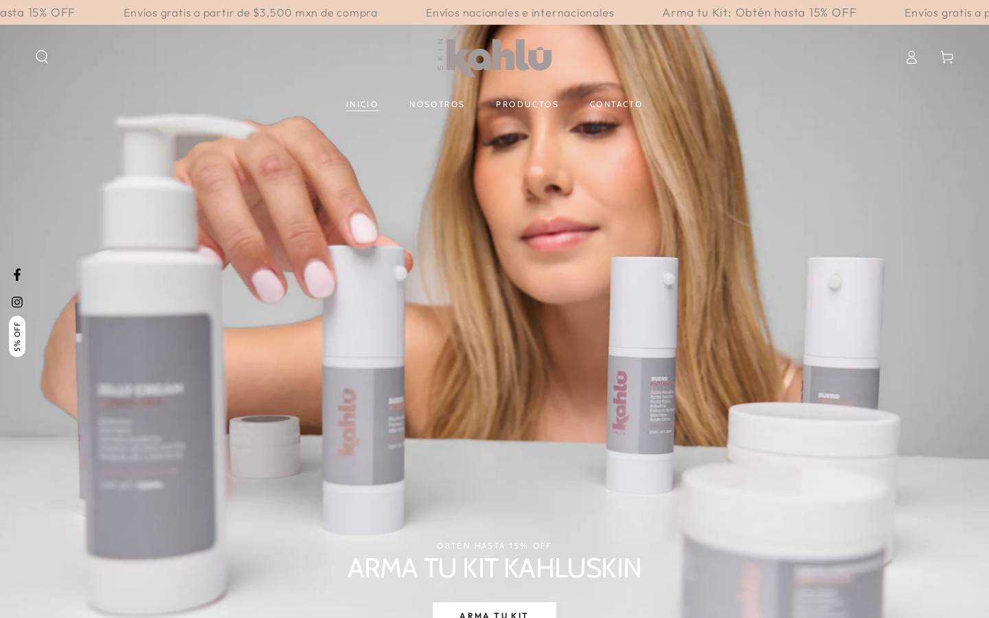kahluskin.com homepage screenshot