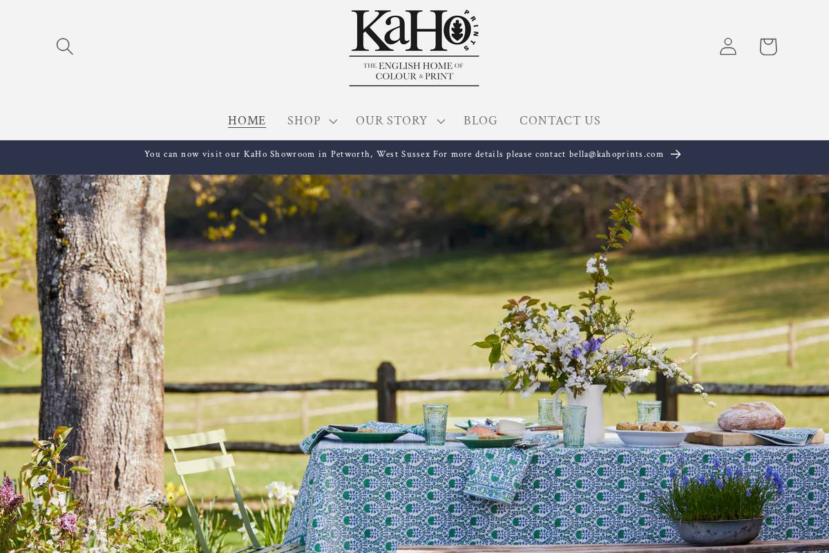 Kahoprints homepage screenshot