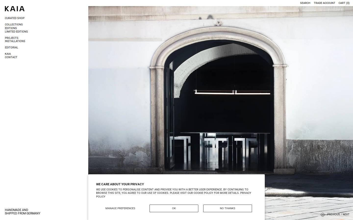 kaia.at homepage screenshot