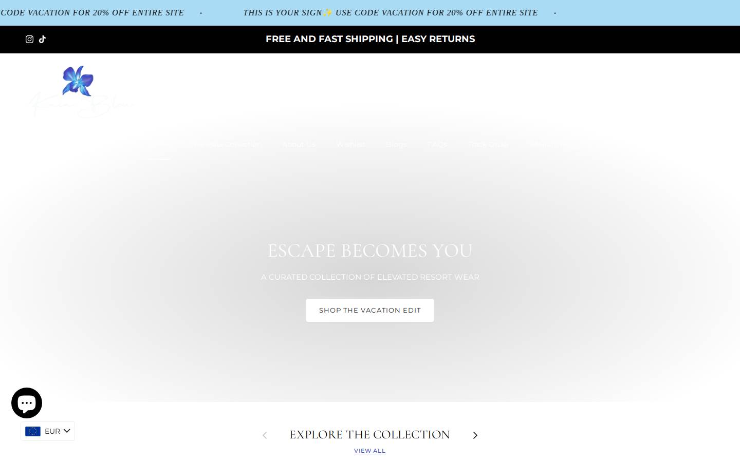 Kaiableu homepage screenshot
