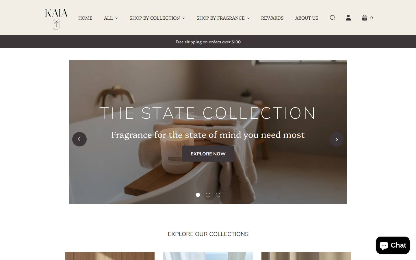 kaiafragrances.com.au homepage screenshot