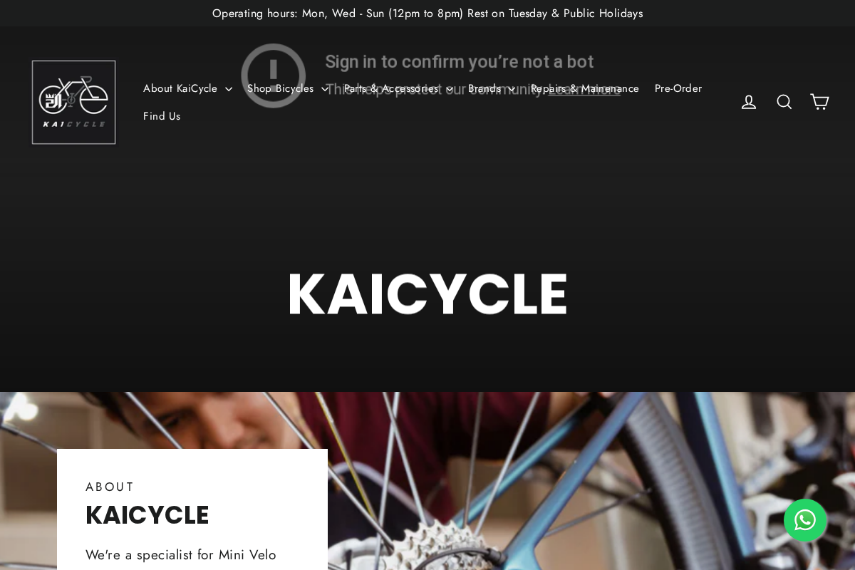 kaicycle.sg homepage screenshot