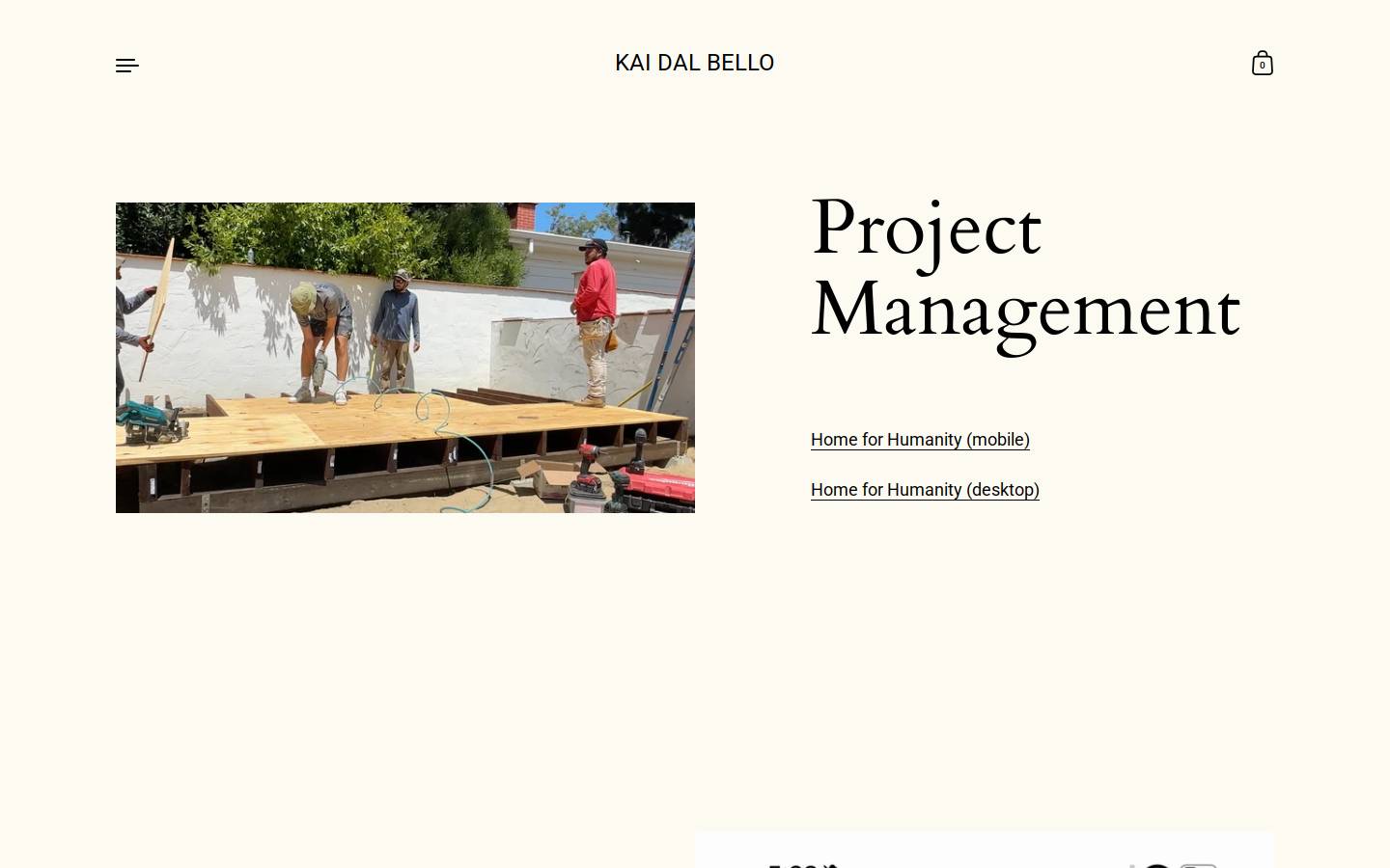 kaidalbello.com homepage screenshot