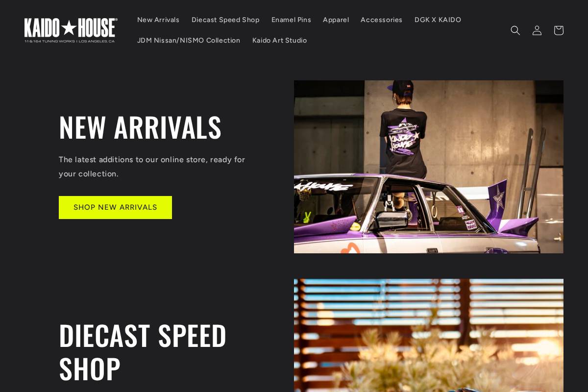 kaidohouse.com homepage screenshot