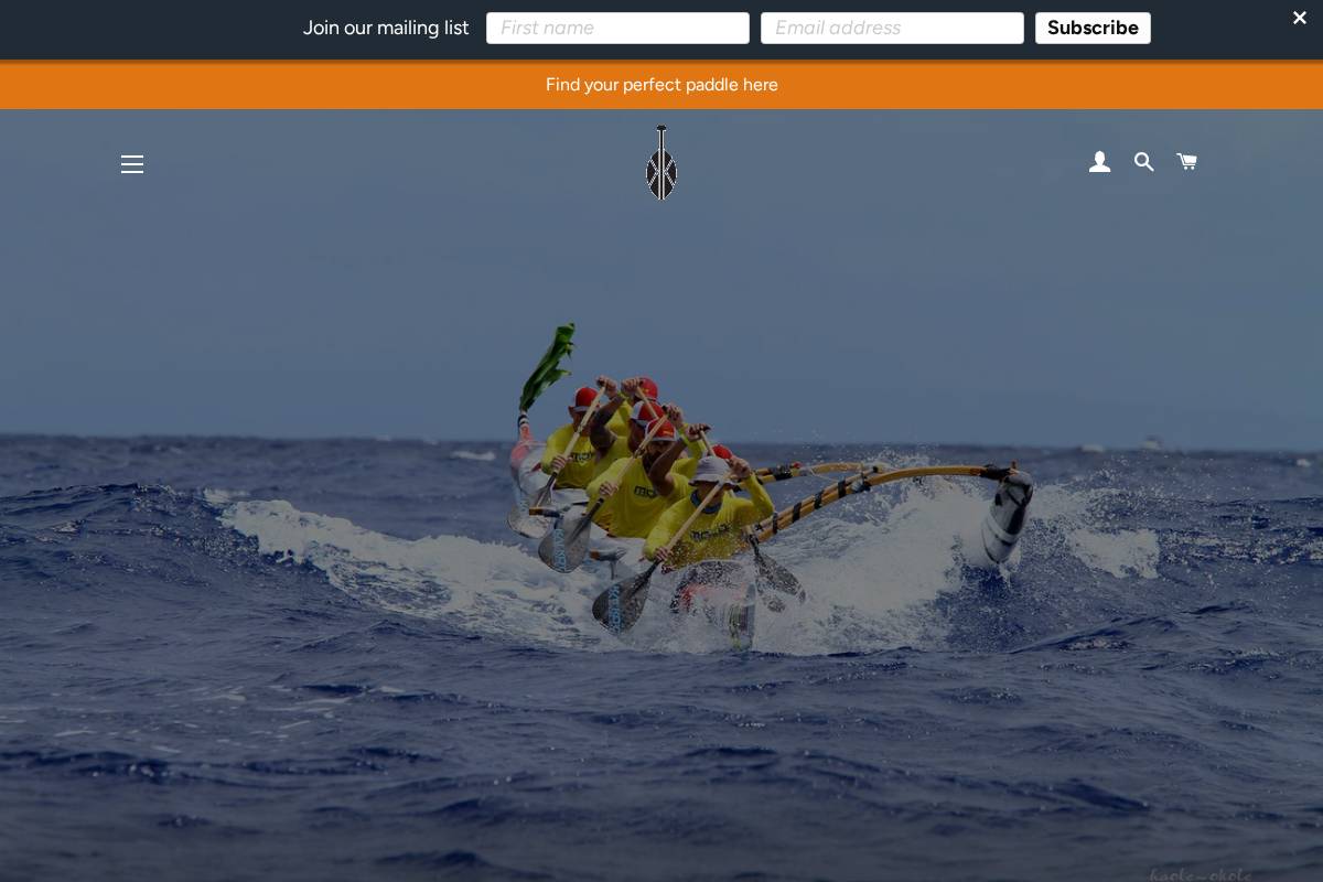 kaikoopaddles.com homepage screenshot