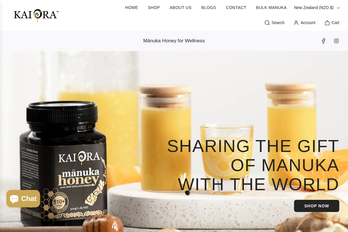 Kai Ora, New Zealand homepage screenshot