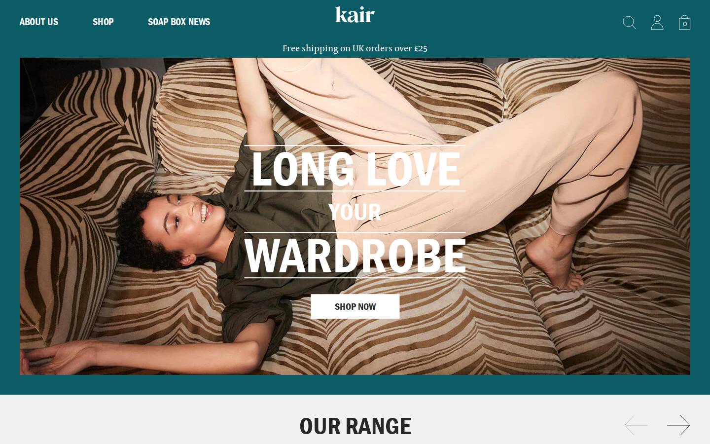Kair homepage screenshot