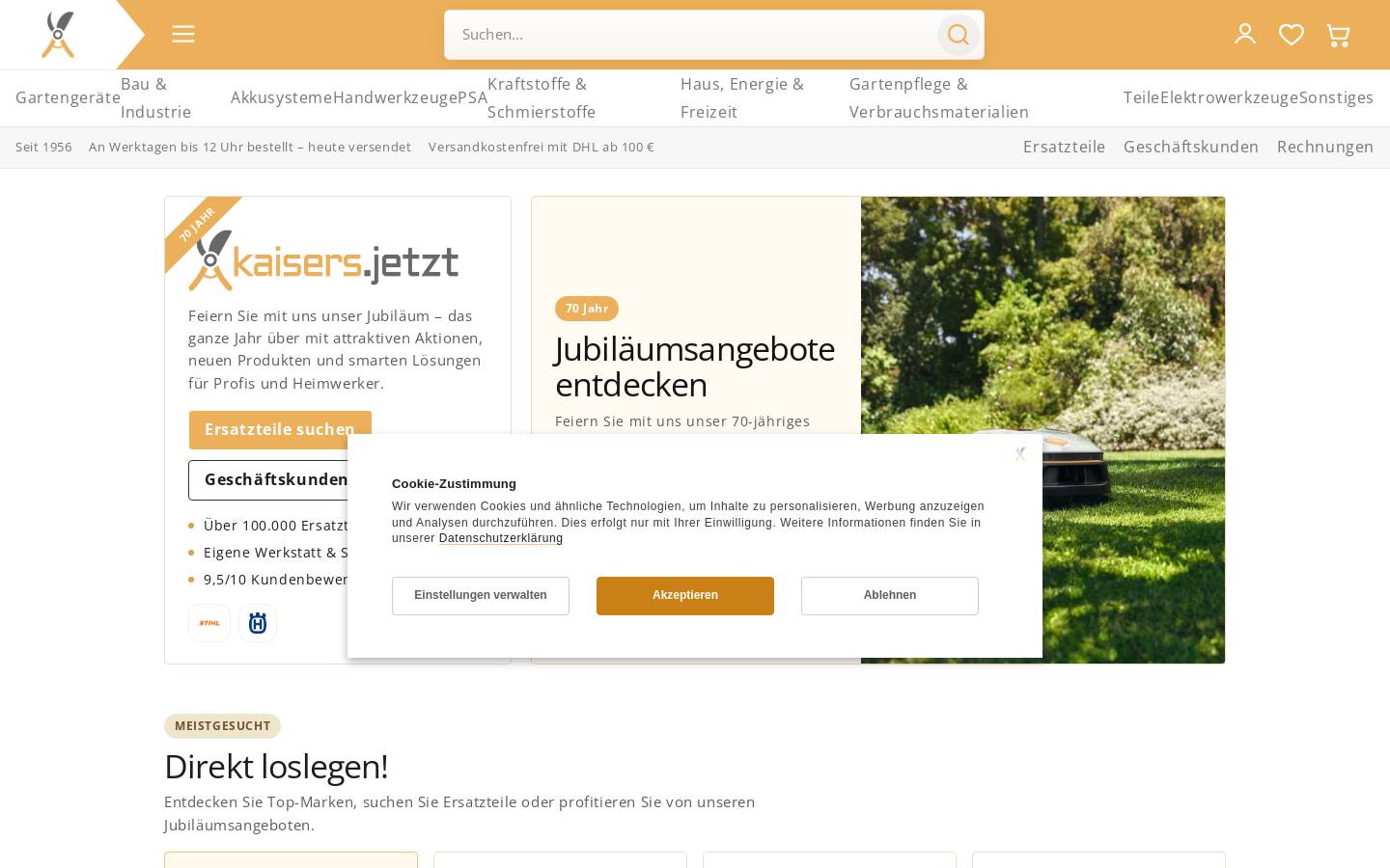 kaisers.jetzt homepage screenshot