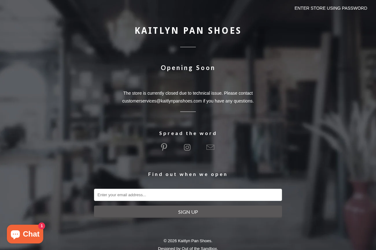 Kaitlynpanshoes homepage screenshot