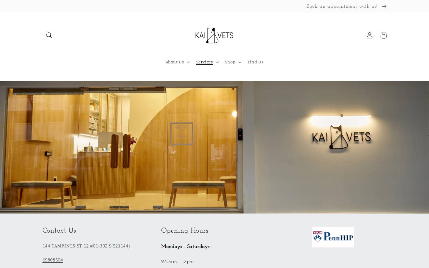 kaivets.com homepage screenshot