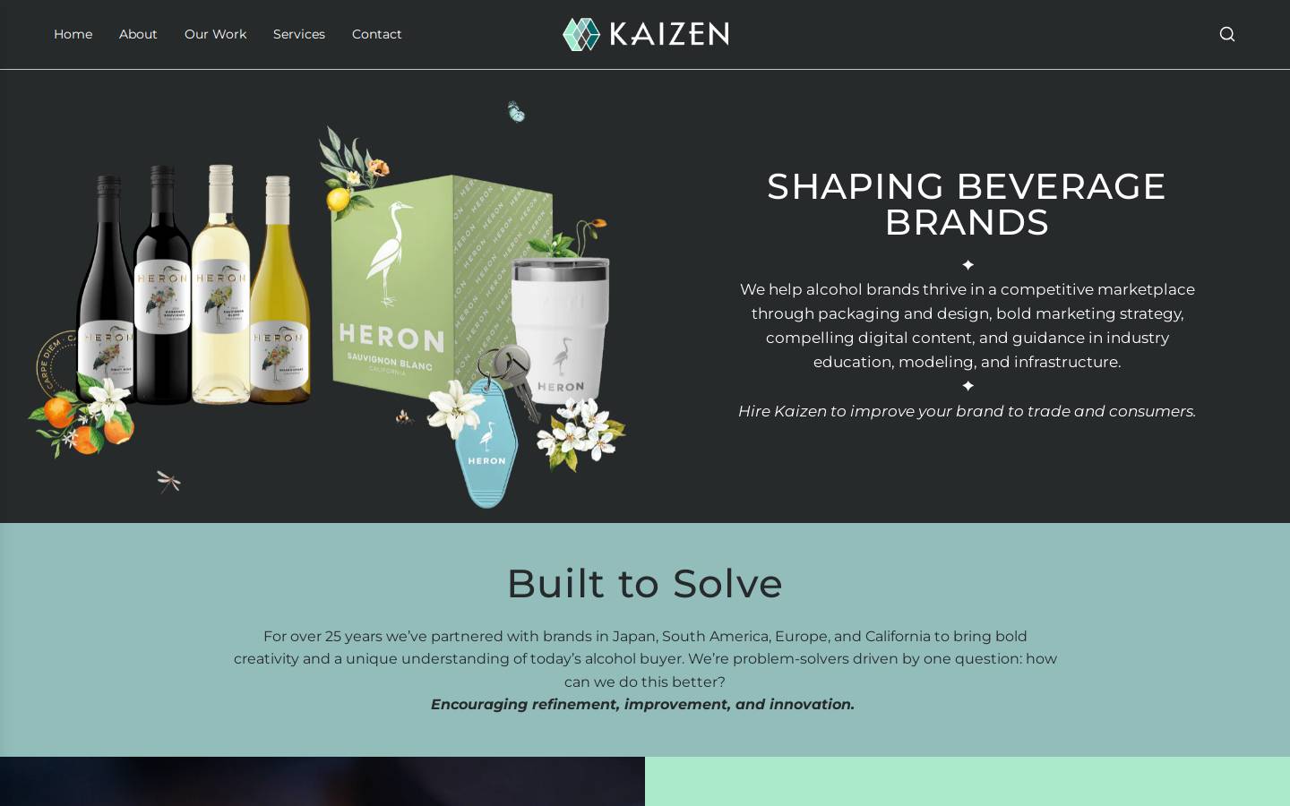 kaizendesignco.com homepage screenshot