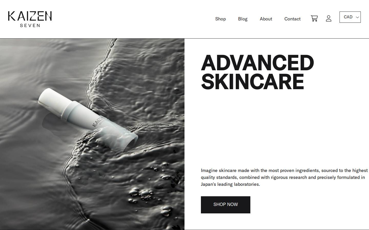 kaizenseven.com homepage screenshot