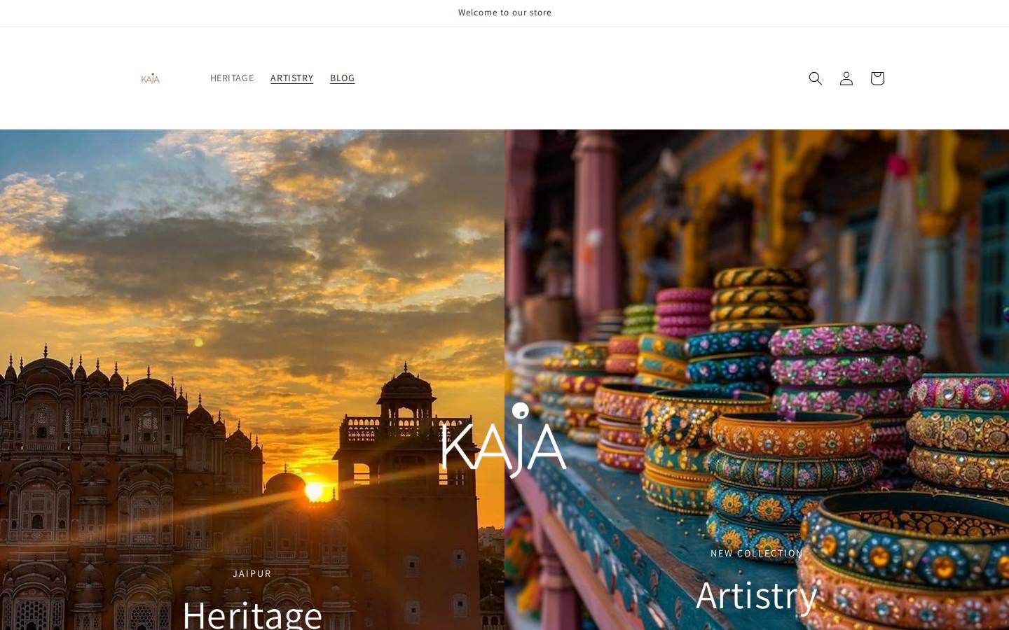 kaja.co.in homepage screenshot