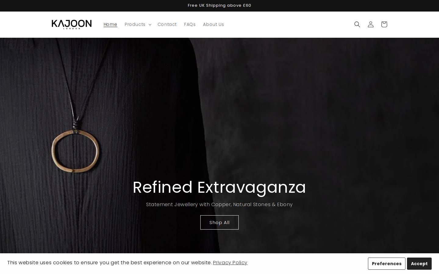 Kajoon homepage screenshot