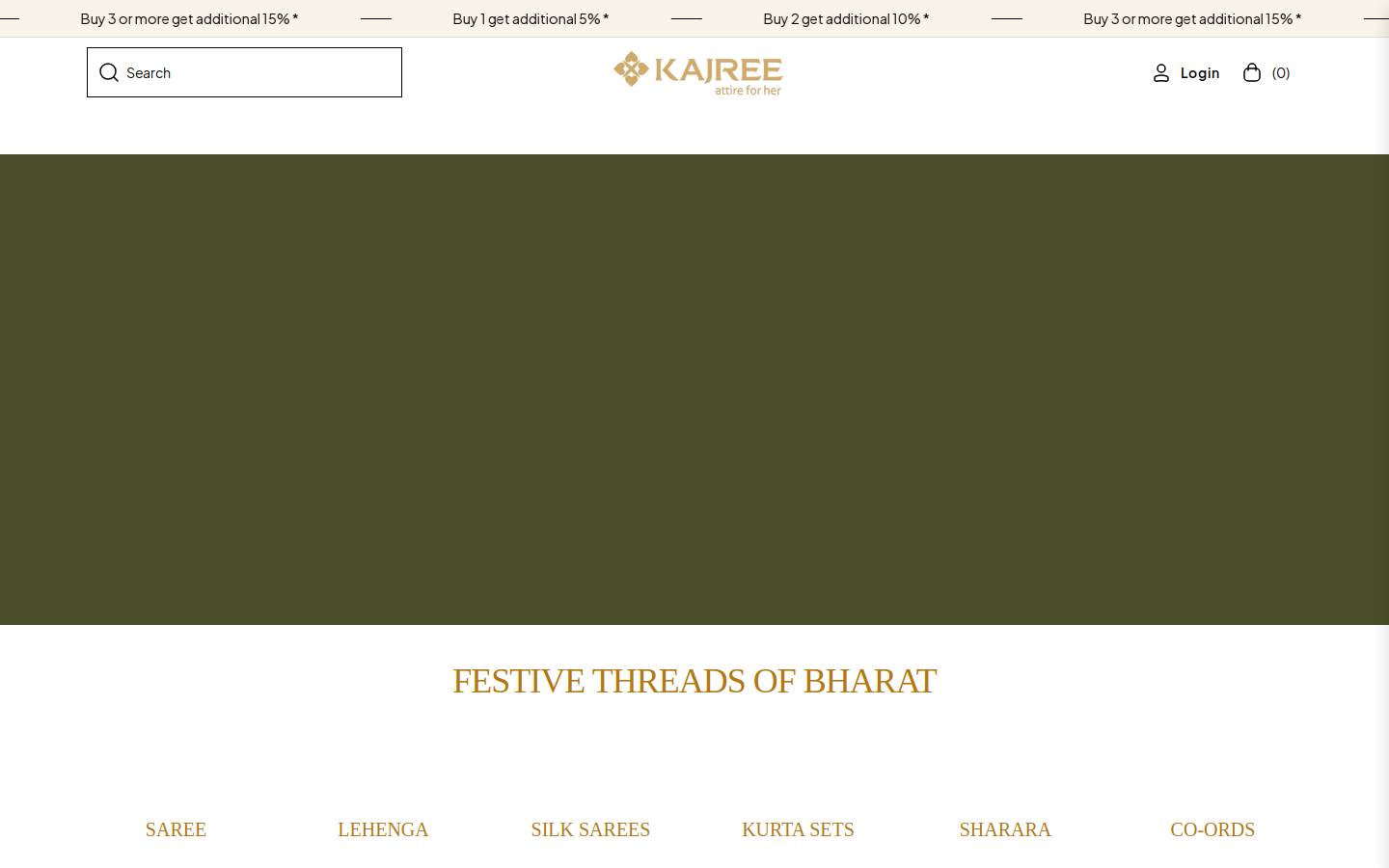 kajree.com homepage screenshot
