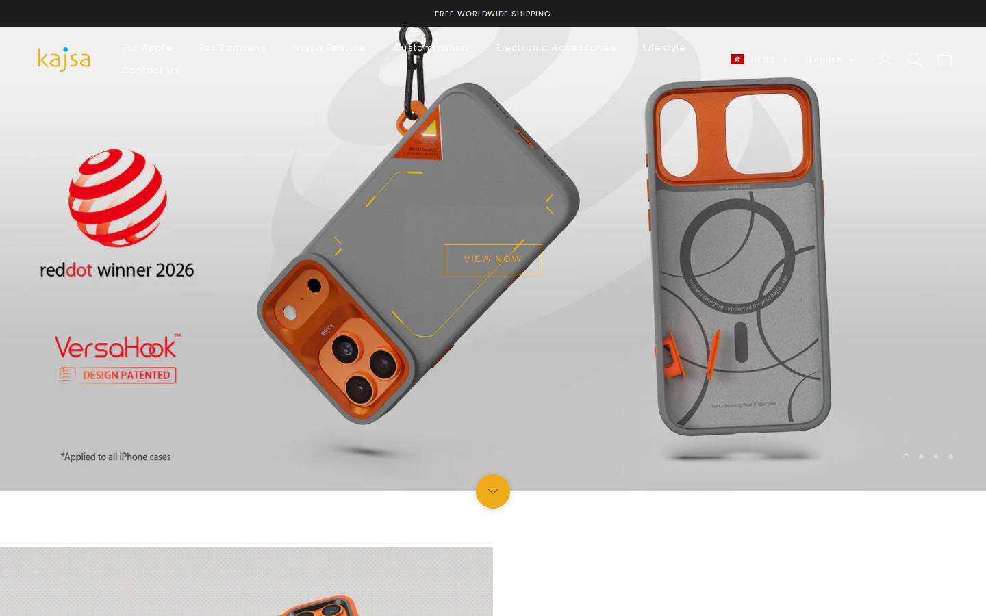 kajsacases.com homepage screenshot