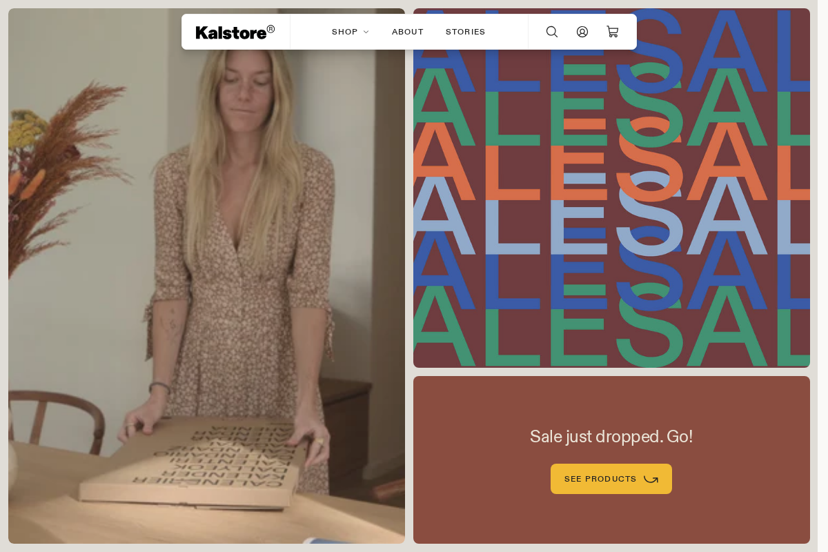 Kalstore® homepage screenshot