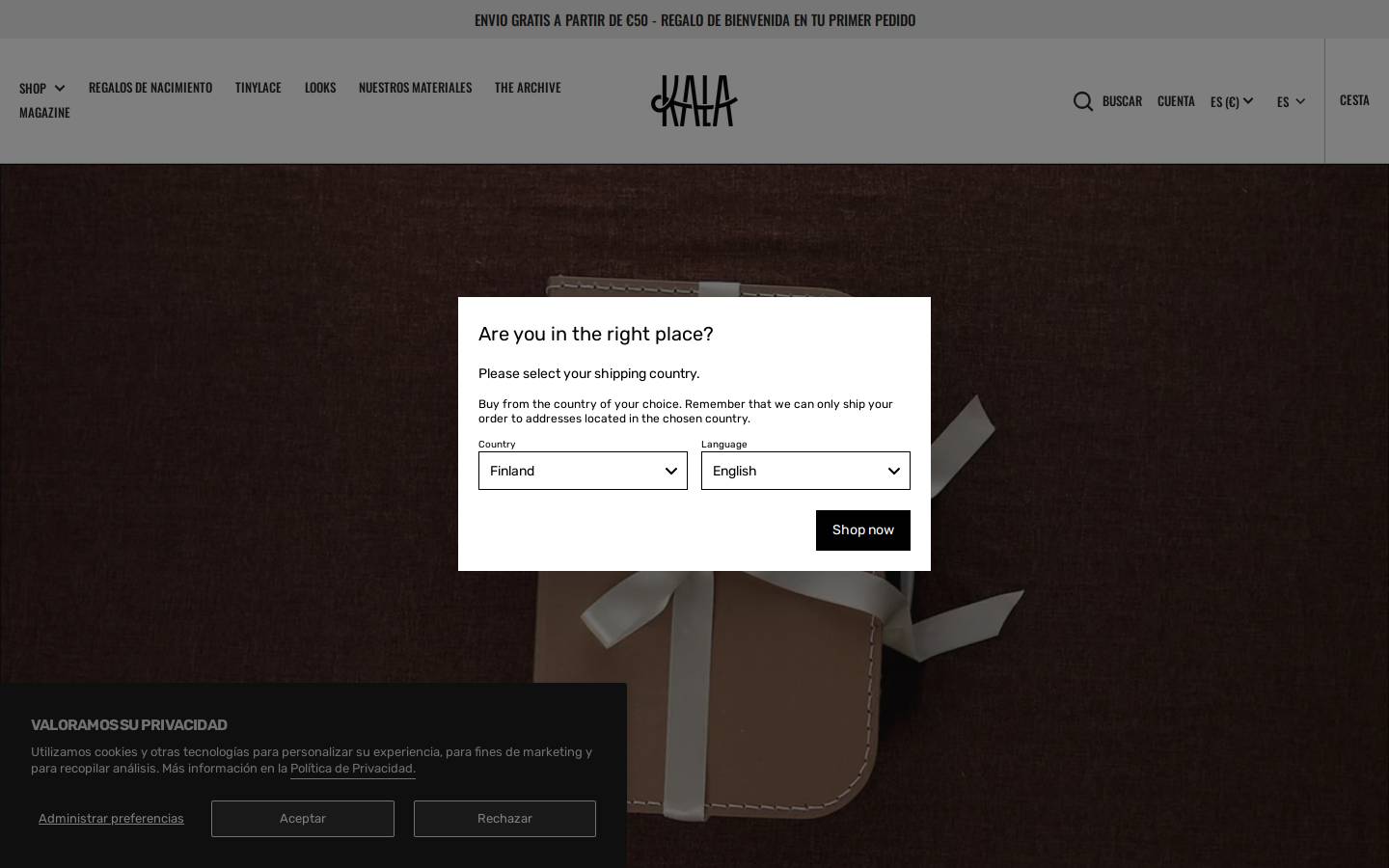 kala.es homepage screenshot