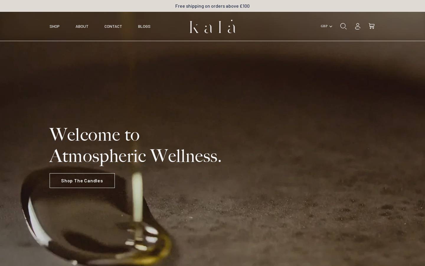 kalablends.com homepage screenshot