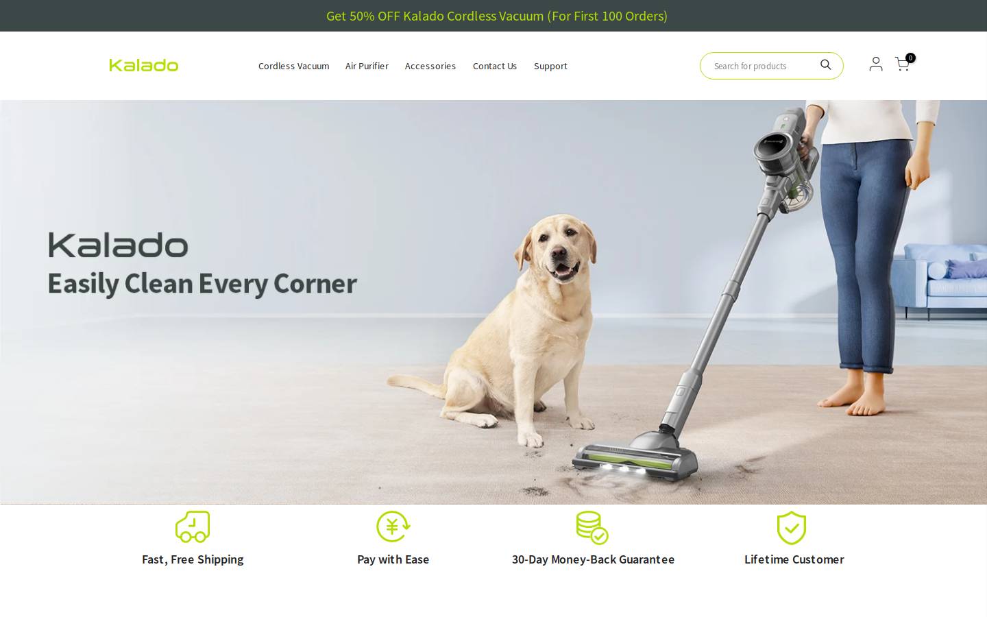 Kalado homepage screenshot
