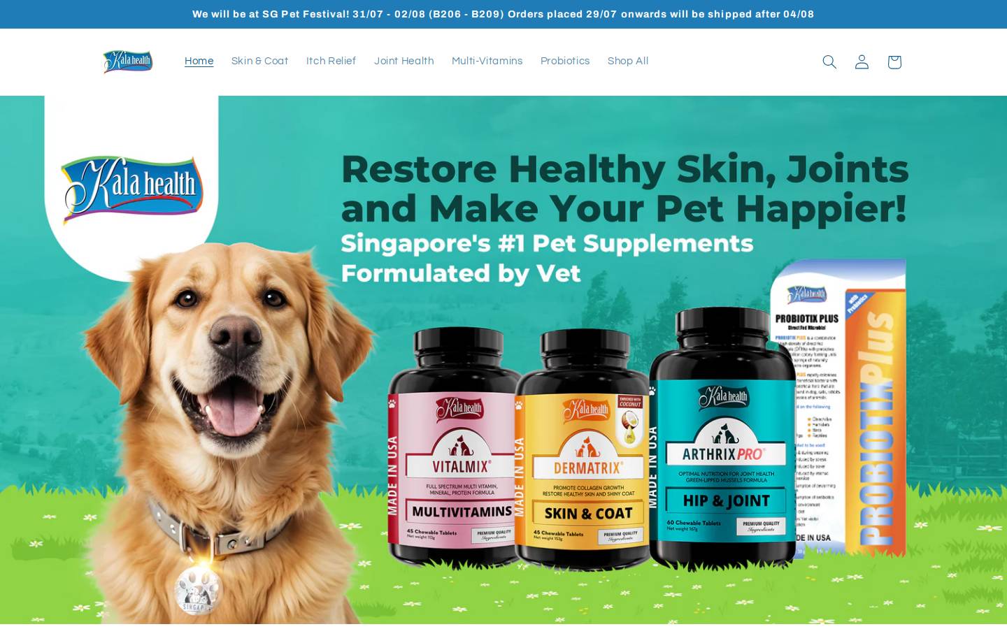 Kala Health homepage screenshot