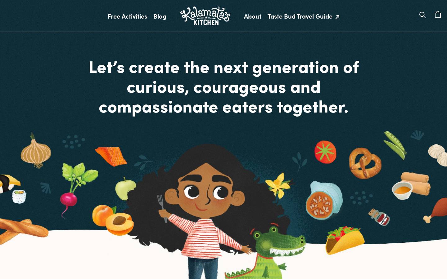 kalamataskitchen.com homepage screenshot
