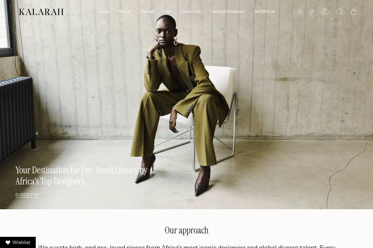 kalarah.com homepage screenshot