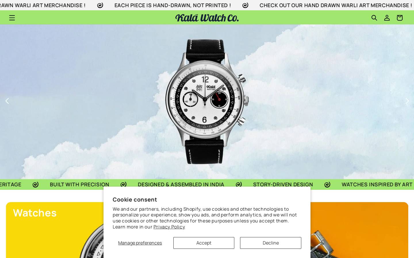 kalawatches.com homepage screenshot