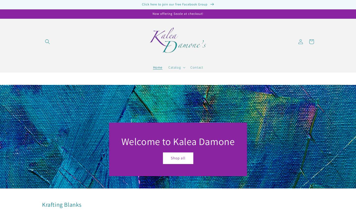 kaleadamone.com homepage screenshot