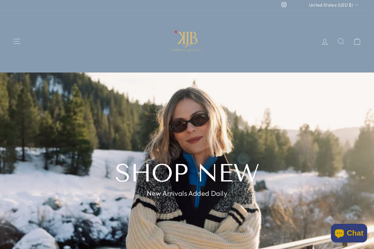 Kaliforniajeanbar homepage screenshot