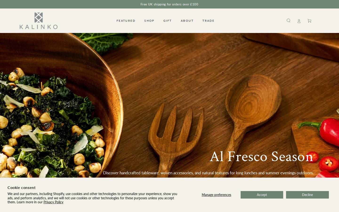 Kalinko homepage screenshot