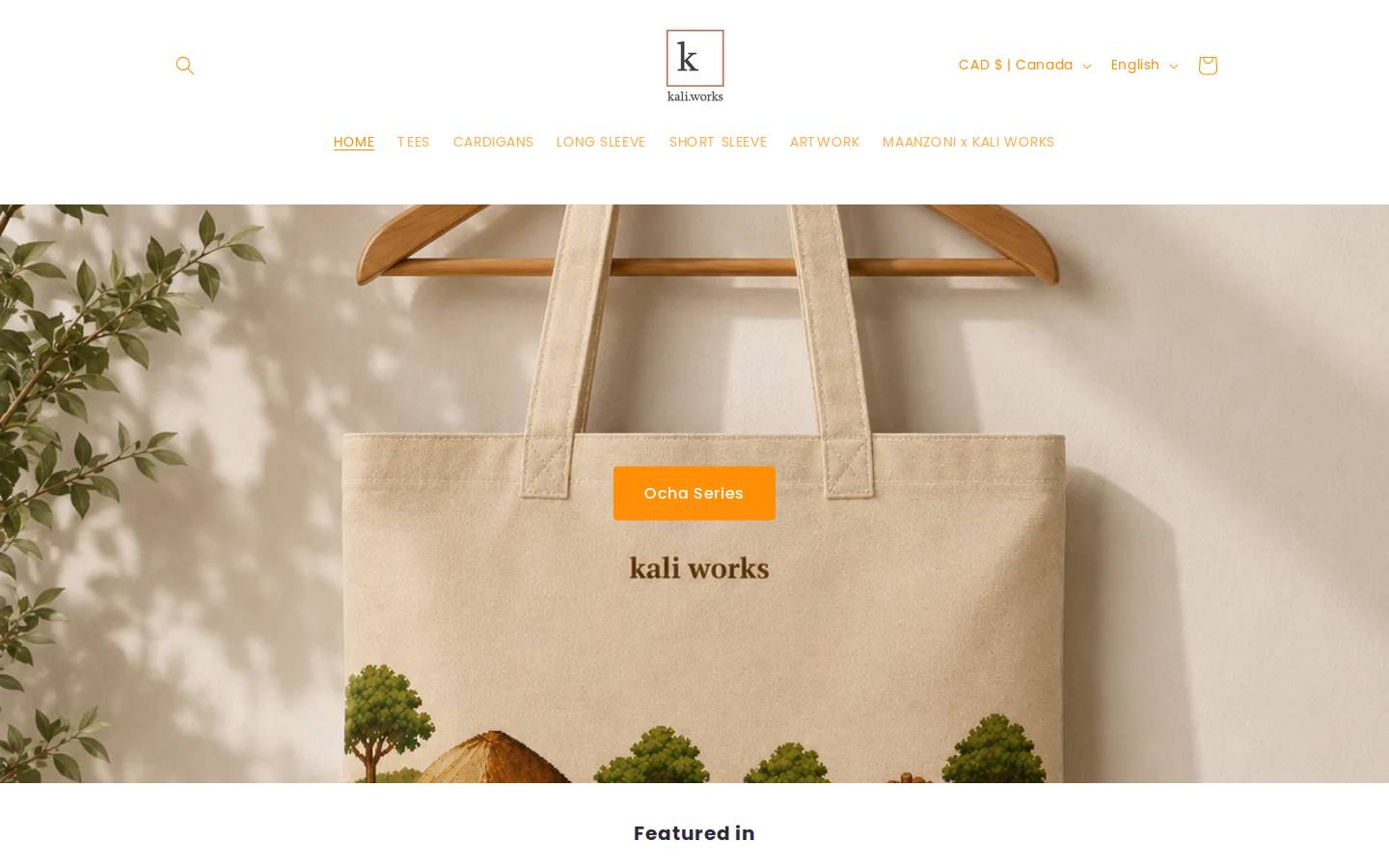 kaliworks.com homepage screenshot