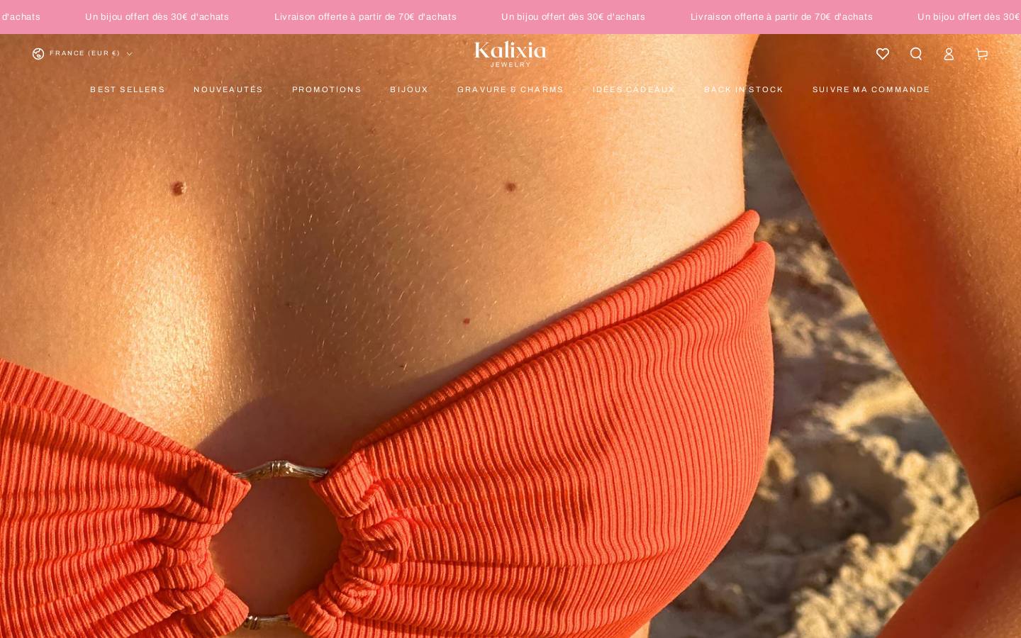 kalixia-jewelry.com homepage screenshot