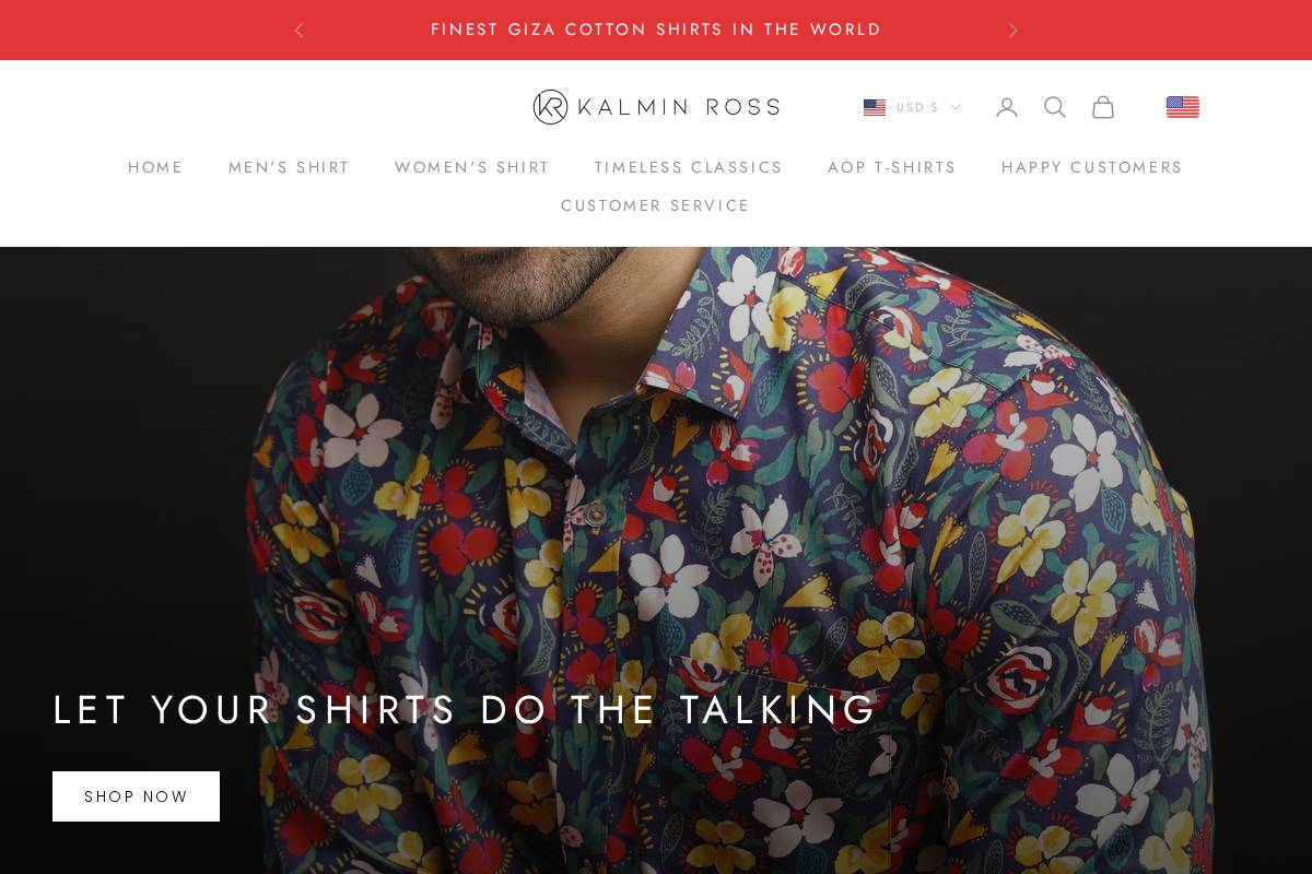 kalminross.com homepage screenshot