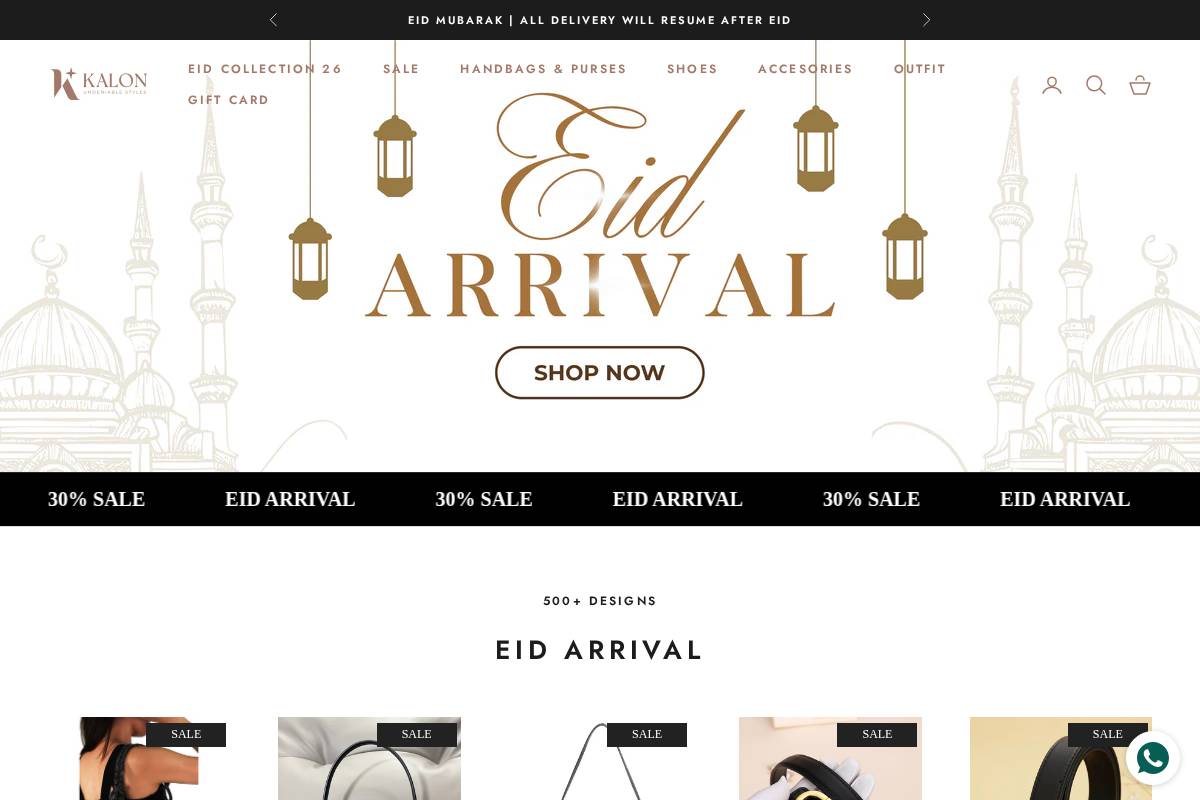 kalonbd.com homepage screenshot