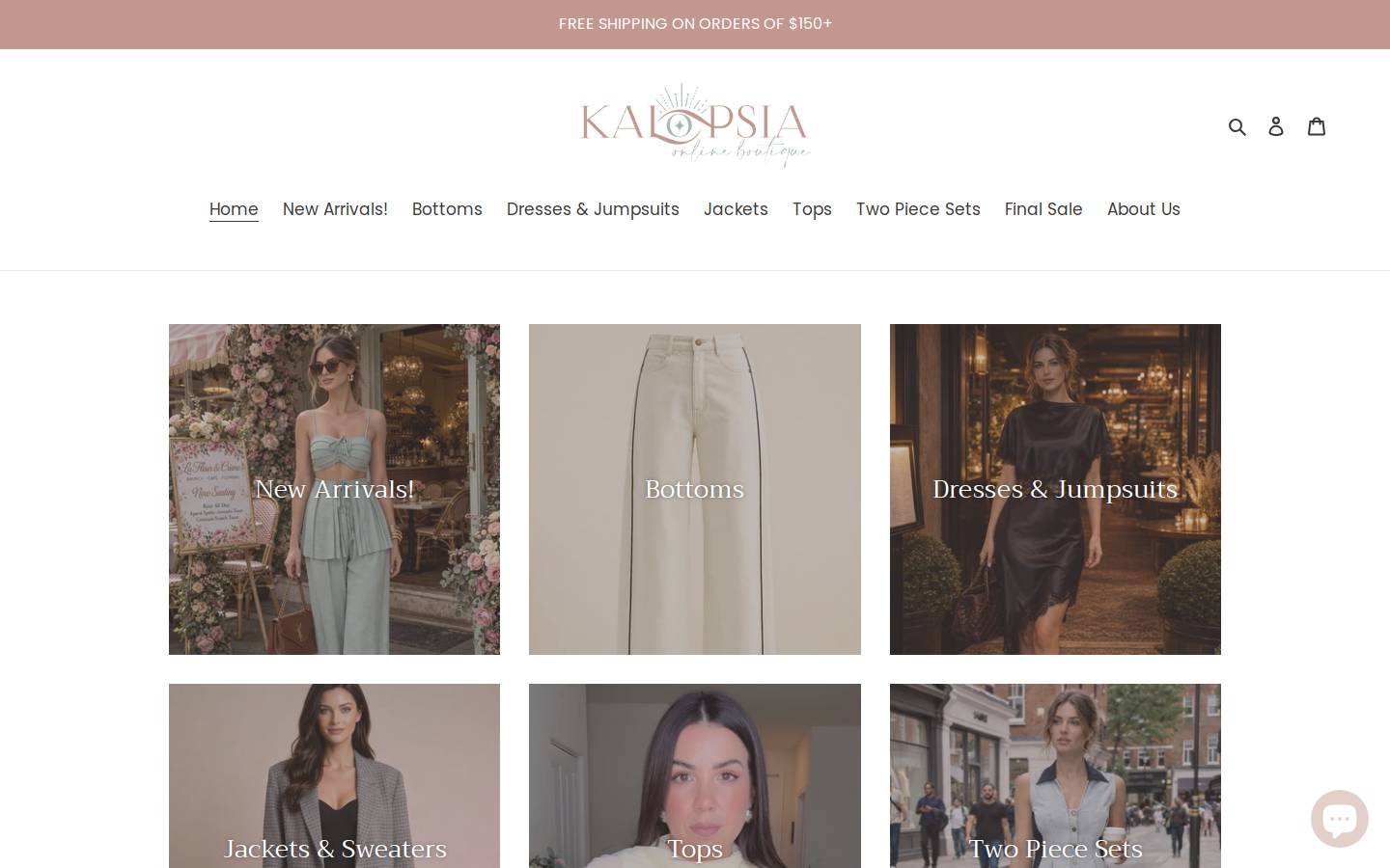 kalopsiashop.com homepage screenshot